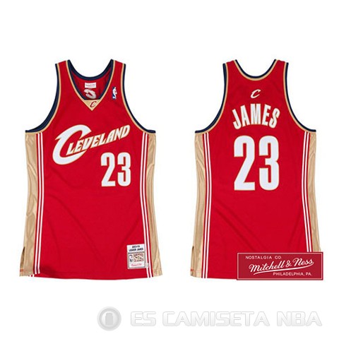 Camiseta Lebron James #23 Cleveland Cavaliers Rojo - Haga un click en la imagen para cerrar